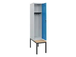 locker met bank,HxBxD 1950x400x815mm,1vak,vak B 400mm,cilinderslot