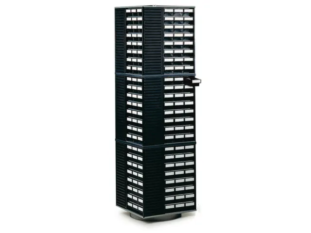 ESD-assortimentskast,HxBxD 550x310x180mm,48lade(n),laden zwart