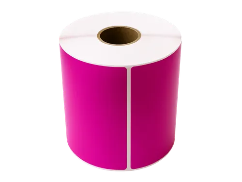 Gekleurde verzendlabels op rol 102x152mm Roze 2800 etiketten