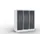 lockerkast 1255x1150x640mm 3x3 vakken RAL7035 front RAL7021 sokkel