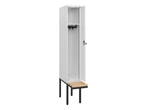 locker met bank,HxBxD 1950x300x815mm,1vak,vak B 300mm,draaigrendel