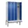 locker met bank,HxBxD 2120x1200x815mm,4vak,vak B 300mm,cilinderslot