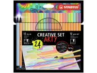 Arty creative Stabilo etui 24 kleuren