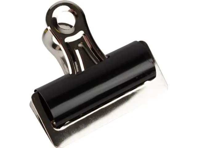 Papierklem Strong Grip Clip Zwart 75mm Doos 10 Stuks