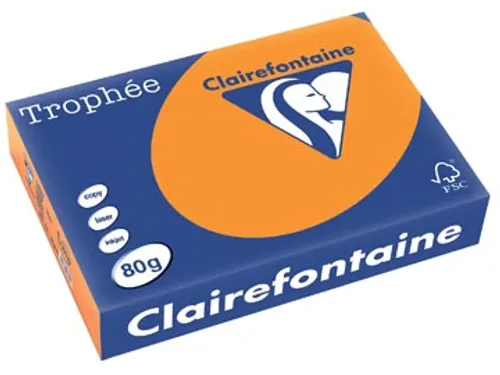 Trophée Intens Gekleurd Papier A4 80 gram 500vel Fluo-oranje