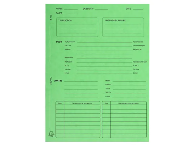 25 Proceduremappen in glanskarton 265g/m2 - 25x32cm - Ivoor-Gea