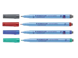 Viltstift Staedtler OHP Lumocolor 305 Non Perm. Correct F set à 4st - 4