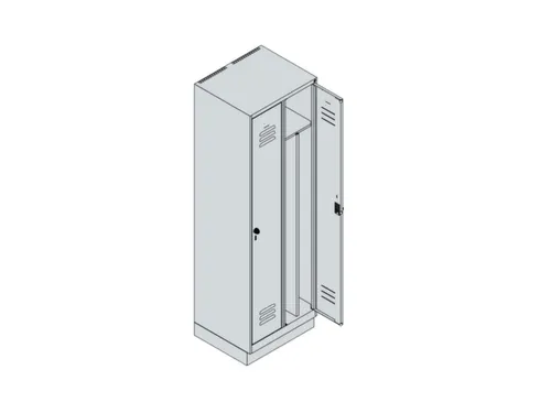 locker voor scheiding van kleding,HxBxD 1950x600x500mm,2vak