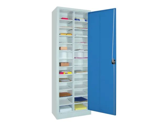 Postsorteerkast met Deuren 1950x640x400mm 2x13 Ral7035 Front Ral5012