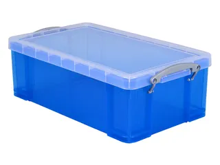 Opbergbox Really Useful 12 liter 465x270x150mm transparant blauw - 1