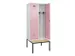 armoire vestiaire avec banc noir et blanc,HxlxP 2120x800x815mm