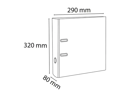 Ordner karton/PP A4 75mm rood