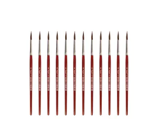 Penseel Kangaro Serie 120 rond Nr. 8 geitenhaar doos 12 stuks - 1
