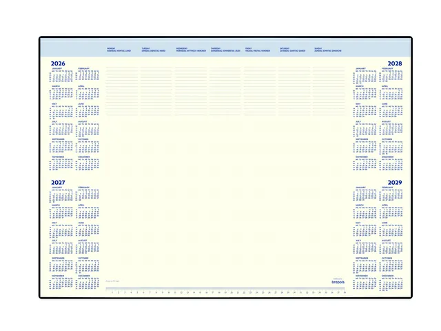 Onderlegblok 2026 Brepols Desk Mate 7dagen/1pagina 412x590x8mm 35vel i