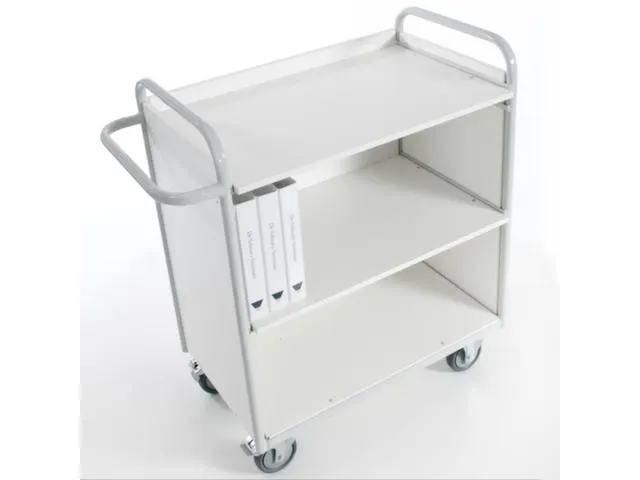 Dossierwagen 150kg 3 Etages H 1070mm 800x490mm Ral7035