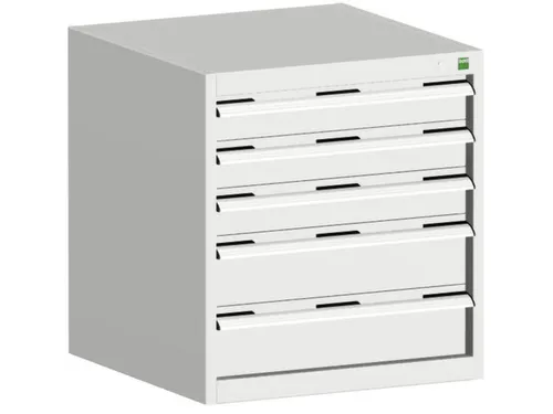 ladekast HxBxD 700x650x650mm 5laden romp RAL7035 front RAL7035