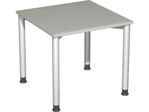 Bureau 4-Poot Hxbxd 680-800X800X800Mm Ronde Buis Lichtgrijs