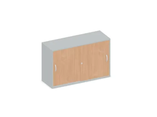 Schuifdeurkast 770x1200x430mm Romp Lichtgrijs Decor Front Beuken