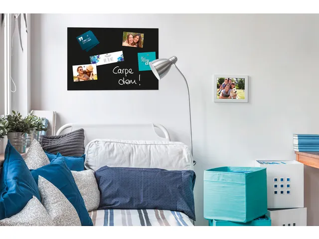 Glas/magneetbord Be!board 60x40 Cm Zwart