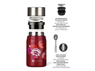 Lunchbox Les Artistes Paris 700ml geïsoleerd met lepel Asian Vibe - 3