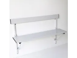 klapbank LxD 1200x380mm aluminium lijsten frame staal RAL7035