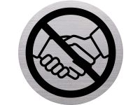 RVS pictogram 'geen handen schudden'