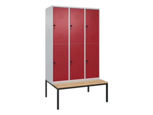 Dubbeldekse dekenkist,HxBxD 2120x1200x815mm,3x2vak.,vak B 400mm