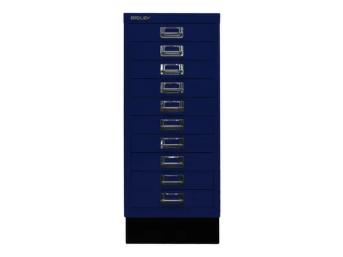 kantoor-ladekast HxBxD 670x279x380mm 10 laden romp oxfordblauw staal