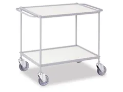 Universele Wagen 150kg 785x500mm 2 Etages Met Beugel Zilvergrijs