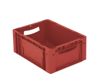 Euronorm Stapelkrat Pp 170x400x300mm Wanden/bodem Gesloten Rood 16l - 2