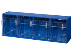 Assortimentsbak Hxbxd 210x600x172mm 4bakken Polystyreen Blauw