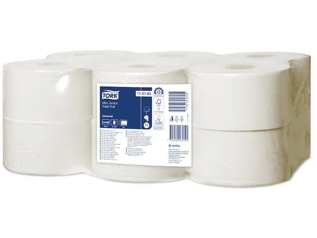 Toiletpapier Tork 1-laags Wit Advanced 110163 T2 Jumbo