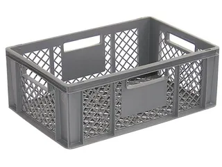 Euronorm Stapelkrat Pe 220x600x400mm 43liter Open Grijs - 1