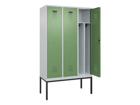 locker voor scheiding van kleding,HxBxD 2120x1200x500mm,3vak