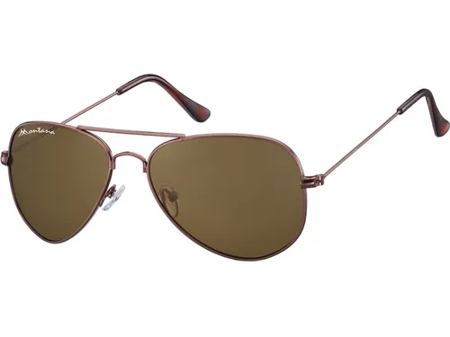 Zonnebril Montana met bruin glas en metalen pootje koffiekleur
