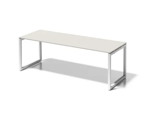 bureau,HxBxD 740x2200x800mm,blad grijswit,sledeframe verkeerswit