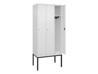 locker,HxBxD 2120x900x500mm,3vak,vak B 300mm,cil.-slot,voetonderstel - 2