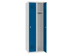 lockerkast,HxBxD 1800x600x500mm,2vak,draaigrendel,sokkel,romp RAL7035