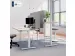 Ergo bureau assis/debout, ft plateau 140 x 80 cm, électrique, sur pie
