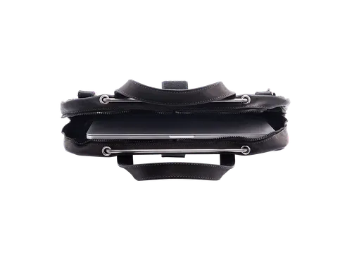 R-Go Viva Laptoptas zwart leder 15.6 inch