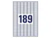 Etiket Avery zelfklevend 25,4x10mm wit permanent 20 vel 189 etiketten