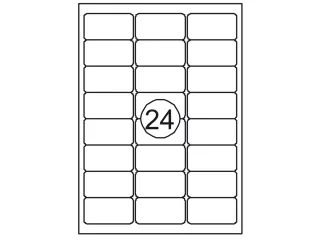 Etiket Rillstab 63.5x33.9mm Wit 2400 Stuks - 1