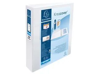 Kreacover Personaliseerbare Ringmap A4 maxi 4 Rings D-mech 50mm Wit - 1