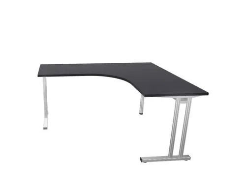 bureau in vrije vorm,HxBxD 740x1600x1400mm,vrije vorm,CC-zwart