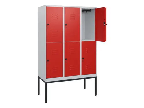 dubbeldekse locker,HxBxD 1950x1200x500mm,3x2vak.,vak B 400mm