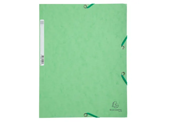 Elastomap 3 kleppen glanskarton 400g/m2 - A4-Lindengroen