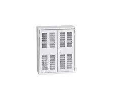 wandkast 1000x800x350mm 2xStalen bodem sokkel Ral 7035 front Ral 7035