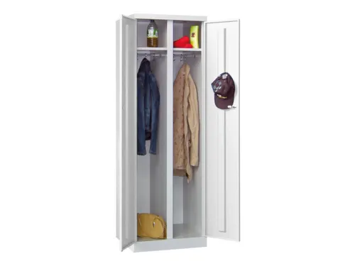 kleding-/wasgoedkast,HxBxD 1800x600x500mm,RAL7035,front RAL7035