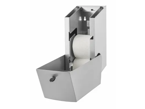Toiletpapier Dispenser RVS Anti Finger voor 2 doprollen Toiletpapier