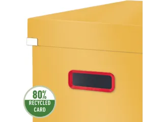 Cosy Click & Store kubus grote opbergdoos geel 80% gerecycled karton - 5
